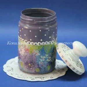 Decoupage üvegedények a konyhában kezével (master class)