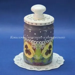 Decoupage üvegedények a konyhában kezével (master class)