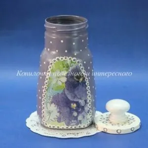 Decoupage üvegedények a konyhában kezével (master class)