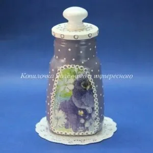 Decoupage üvegedények a konyhában kezével (master class)