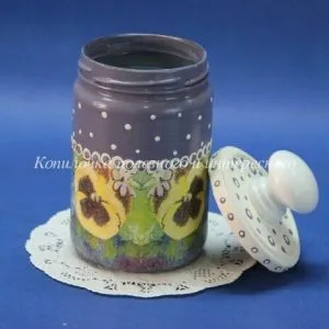 Decoupage üvegedények a konyhában kezével (master class)