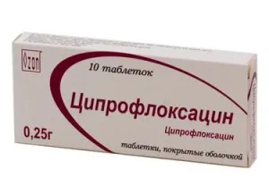 Ciprofloxacin prosztatagyulladás - akció, különösen ellenjavallatok