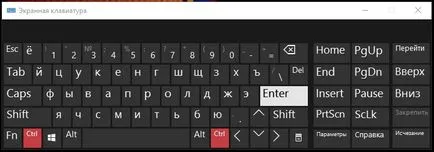 Tastatura pe ecran pe calculator Windows 10 - sus