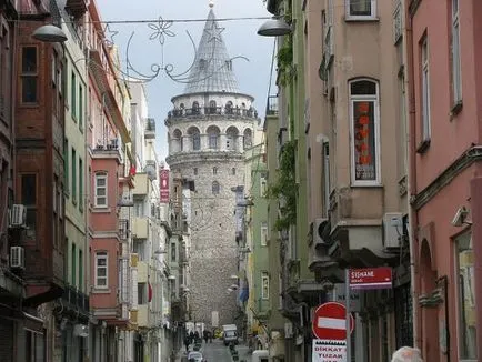 A Galata-torony Galata -, ahol egy útvonalterv-, fotók, történelem