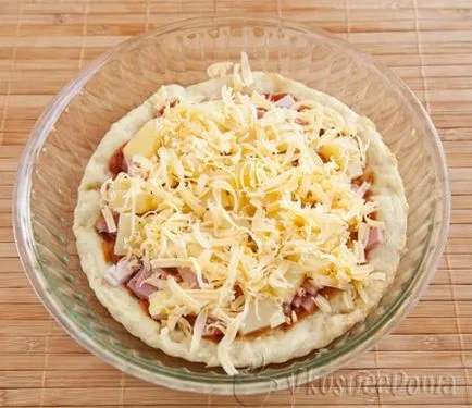 Hawaii pizza recept egy fénykép és egy klasszikus és Amerikában