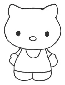 Hello Kitty - felhívni egyszerű rajzok