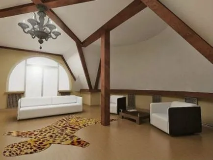 idei de design pe cabana mansarda cu exemple de fotografii, alegerea de decor, sfaturi cu privire la modul de a proiecta interior