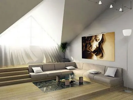 idei de design pe cabana mansarda cu exemple de fotografii, alegerea de decor, sfaturi cu privire la modul de a proiecta interior