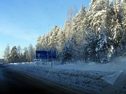 Cum se ajunge la stațiunile de schi din Korobitsyno cu masina (traseu în imagini)