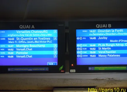 Cum de a găsi platforma dreapta și RER nu se confunde direcția totul despre Paris!