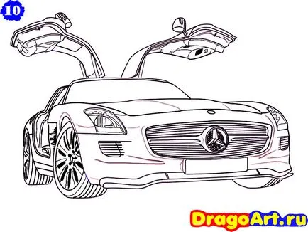 Как да се направи молив Mercedes SLS AMG етапи