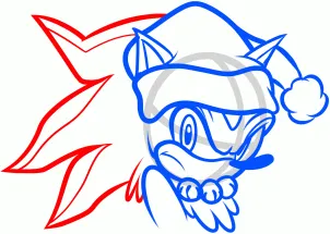 Как да нарисувате Нова година Сянката на Sonic толкова просто и лесно да се направи с молив, писалка, или