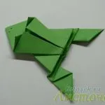 Cum sa faci o broasca din hârtie origami, care este sărituri cu mâinile lor, instrucțiuni pas cu pas,