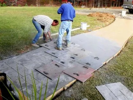 Dekoratív beton teljesítmény, fotó, borító kerttervezés, video