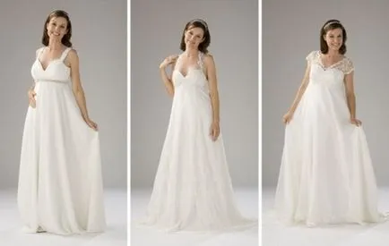 Как да изберем сватбена рокля в стила на империята снимките, видеоклиповете и препоръките