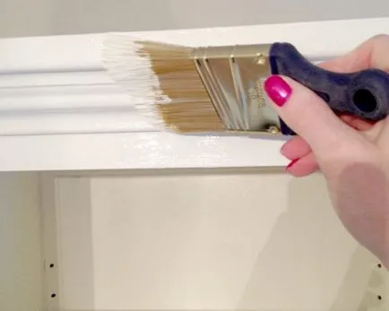 Paint шкафове, изработени от ПДЧ в бял цветови варианти и инструкции декор