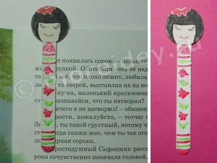 păpușă Kokeshi cu propriile sale mâini și semn de carte de suveniruri, mai multe idei creative pentru copii