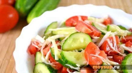Könnyű saláta paradicsom „Tavaszi szél” - készítmény, készítmény