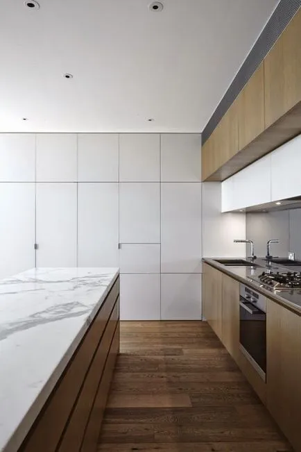 Bucătărie în stil de minimalismul - funcționalitatea și simplitatea de 80 de fotografii