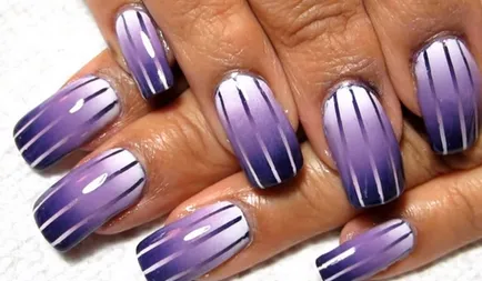 Fashion Nails csíkos fotó, szép manikűr csíkos ötletek köröm design csíkos