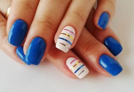 Fashion Nails csíkos fotó, szép manikűr csíkos ötletek köröm design csíkos