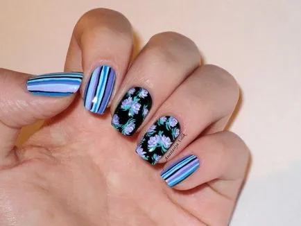 Fashion Nails csíkos fotó, szép manikűr csíkos ötletek köröm design csíkos