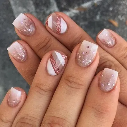 Fashion Nails csíkos fotó, szép manikűr csíkos ötletek köröm design csíkos