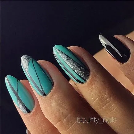 Fashion Nails csíkos fotó, szép manikűr csíkos ötletek köröm design csíkos