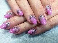 akril köröm kiterjesztések a köröm alatt, szépség hálózati stúdiók - nailsprofi