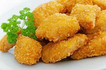 Nuggets a mikrohullámú sütőben főzni fagyasztott egy percre