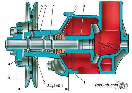 Hűtőközeg-szivattyúk 2107 VAZ 2105, 2104