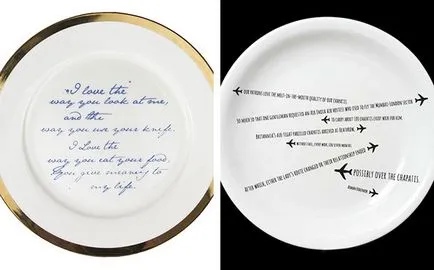Egy szokatlan elem az esküvői tányér feliratokkal