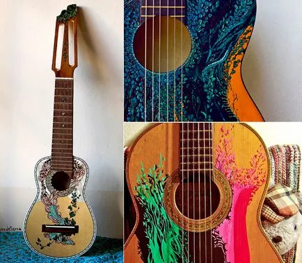 Szokatlan festett gitárokat