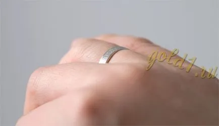 Годежен пръстен от платина матирано 4 mm - магазин за бижута пръстени, висулки, верижки, обеци, кръстове