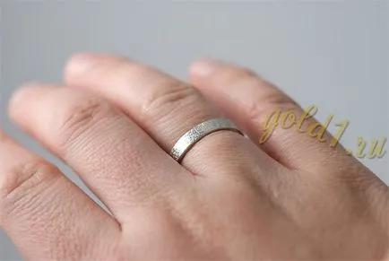Годежен пръстен от платина матирано 4 mm - магазин за бижута пръстени, висулки, верижки, обеци, кръстове