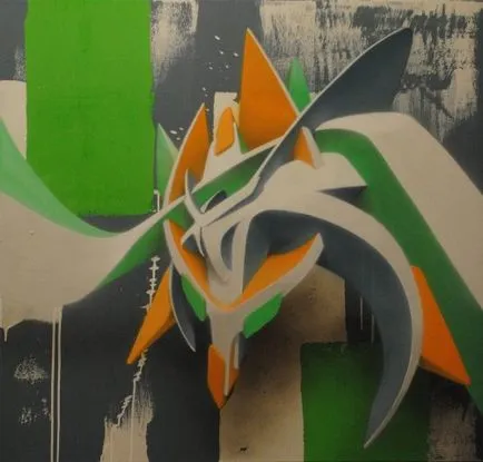 Volumetrikus graffiti Peeta, webdesigner portfólióját