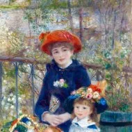 Descrierea de picturi de Pierre Auguste Renoir, „Zhyuli Mane cu pisica“