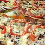 Pizza gombával és paradicsommal „receptek remények