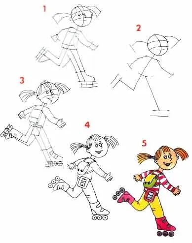 Rajz az emberi mozgás lépésről lépésre a gyermek - hogyan kell tanítani a gyermek 5 éves felhívni lépésről lépésre