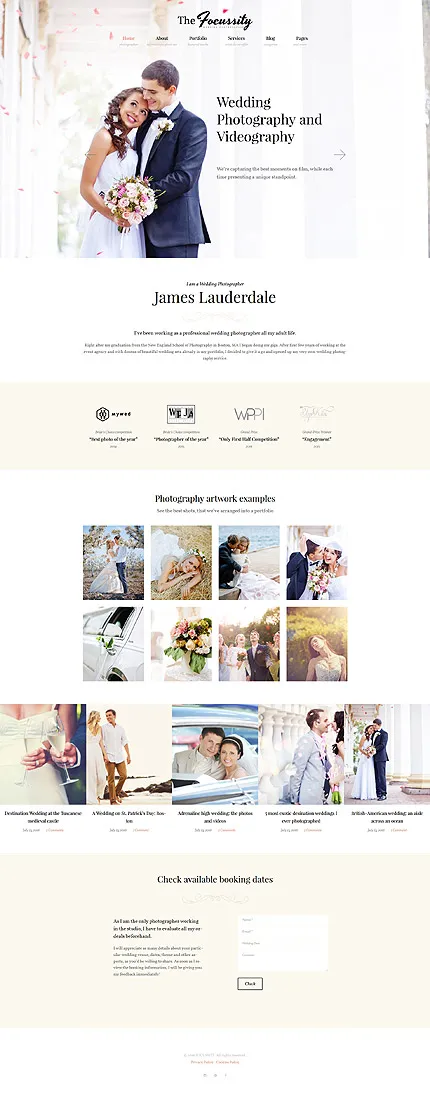 Site-ul șablon nunta fotograf
