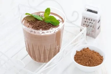 milkshake de ciocolată într-un blender rețete favorite