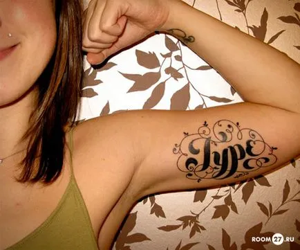 Betűtípusok tetoválás