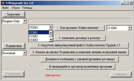 Schimbarea firmware-ul de pe goldeninterstar receptoare - Satellite News