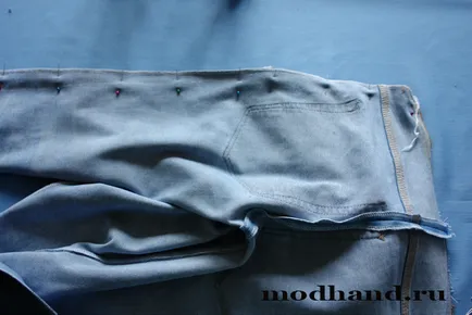 Jeans pentru copii slim fit, cu propriile lor mâini, lucrate manual la modă