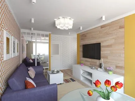 apartamente de design elegant Hrușciov 2 camere - tehnici pentru utilizarea spațiului