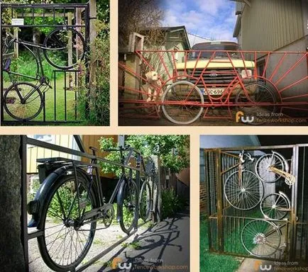 Vechi de biciclete într-un design peisaj care pot fi făcute din bicicleta vechi