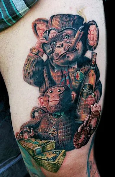 Monkey Tattoo - érték tetoválás minták és képek