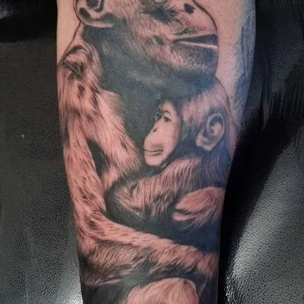 Tattoo majom érték tetoválás, fotók, vázlatok