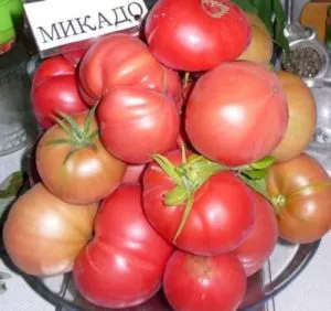 Descrierea de tomate Mikado de soiuri de tomate și fotografii