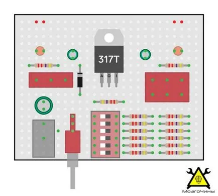 Univerzális tápegység breadboard kezüket